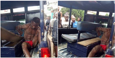  Thief Caught Stealing In A Church In Imo State. See What They Did To Him (PICS) Capture