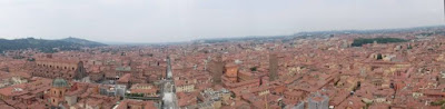Vistas desde lo alto de la Torre Asinelli.