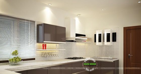 Kerala kitchen interiors - Kerala home design and floor plans - 8000