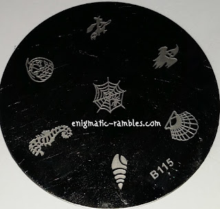 Stamping Plate B115 Halloween and Sea Themed Stamping-Plate-B115-Halloween-and-Sea-Themed