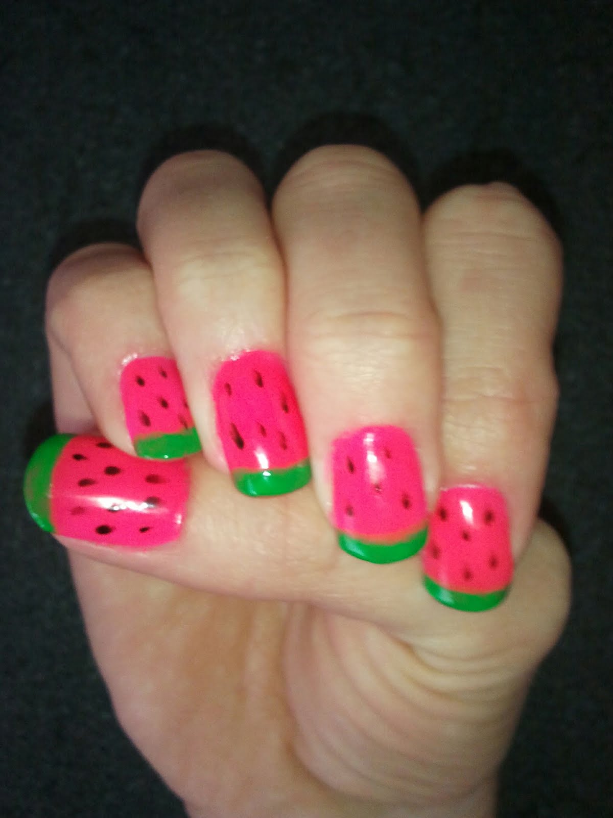 Miss Maranda Marie: Watermelon Nails