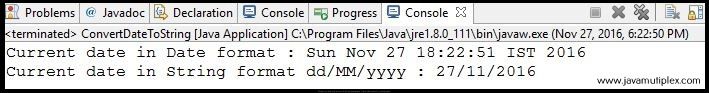 How to convert Date to String in Java?