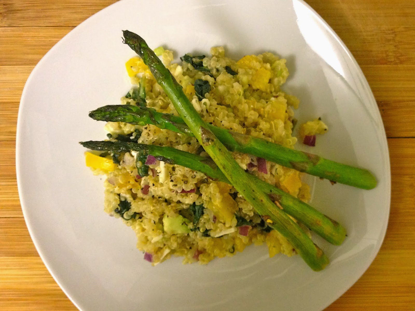 The Lifestyle Notebook Kale, Asparagus & Avocado Quinoa Salad with