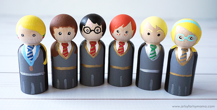 Create your own Harry Potter character peg dolls to play with, collect, or give as gifts!