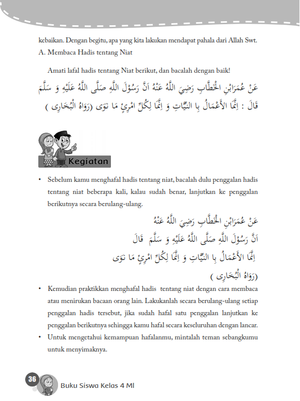 Mi Nurul Huda 4 Menganalisis Isi Kandungan Hadits Tentang Niat