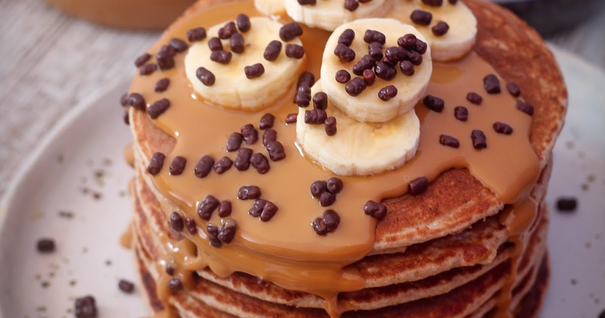 Dulce Muffin Pancakes fitness de avena y plátano