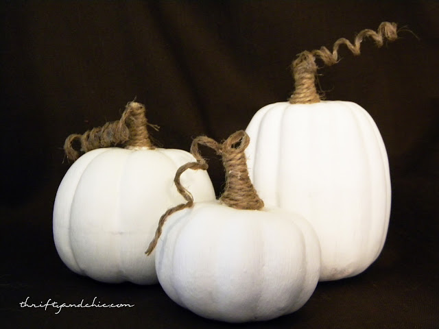 white and jute pumpkin