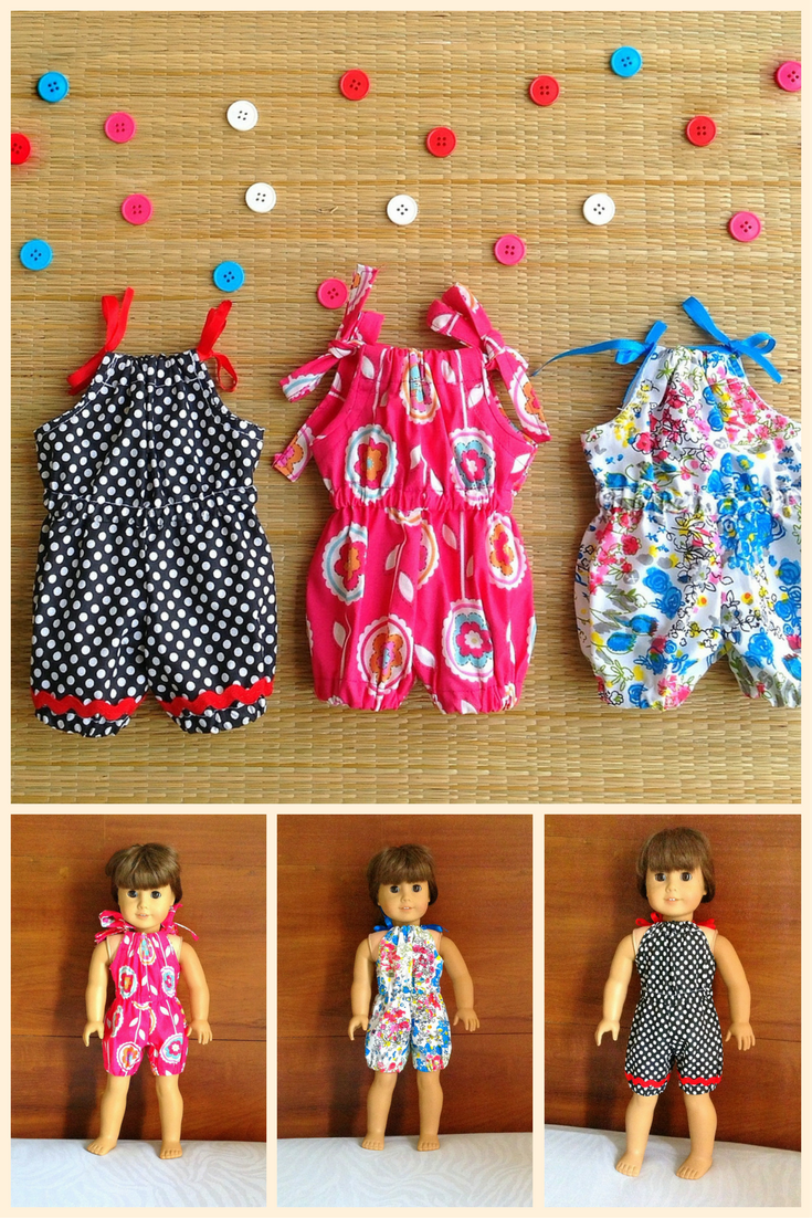 american girl doll romper