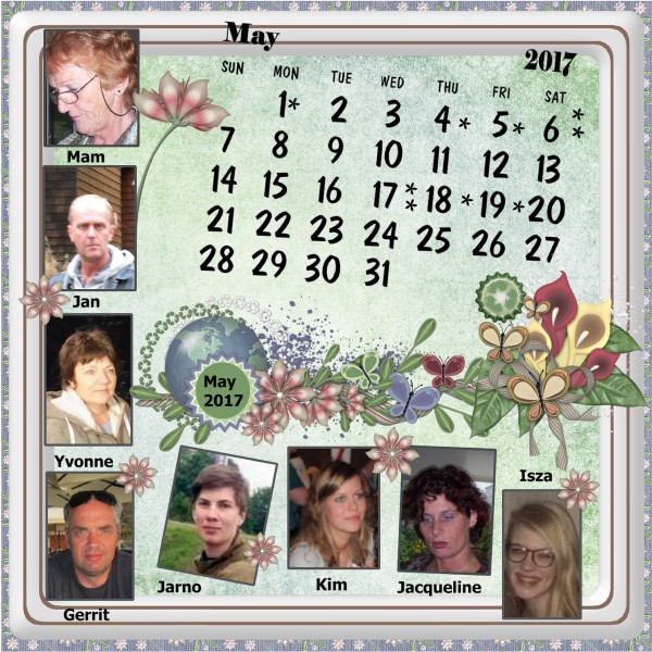 May 2017 - Nelleke's calendar.