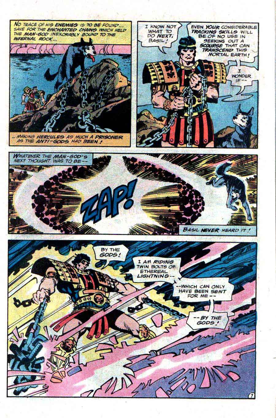Walt Simonson dc bronze age 1970s comic book page - Hercules Unbound #12