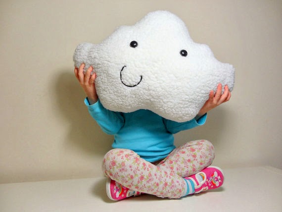 Claire on Cloud 9 cloud pillows on etsy
