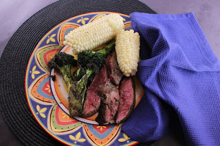 Flatiron Steak with Mint Lemon Balm Chipotle Wasabi Chimichurri Sauce