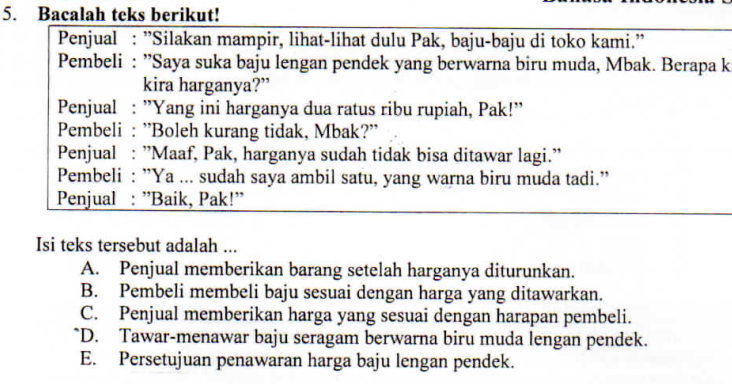 Soal Tentang Teks Negosiasi Materi Konstruksi Teks