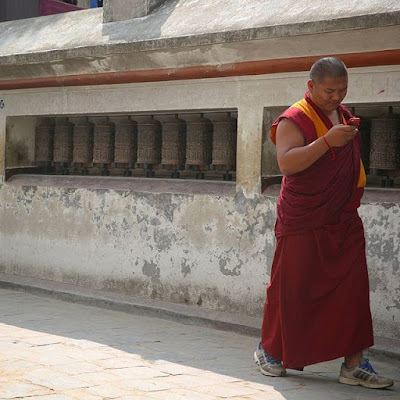 Monje en Swayambhunath