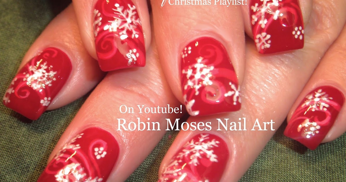 LILY Reusable Press on Nails Red Glitter Snowflake Nails - Etsy