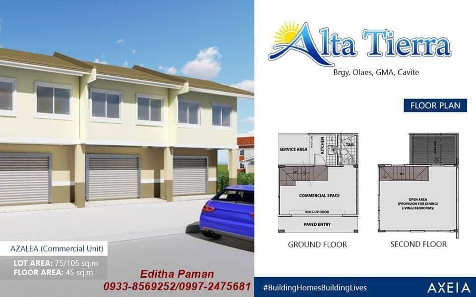 ALTA TIERRA Phase 4 House and Lot 1ride to Alabang, GMA Cavite,TOWNHOUSE, Duplex and Commercial