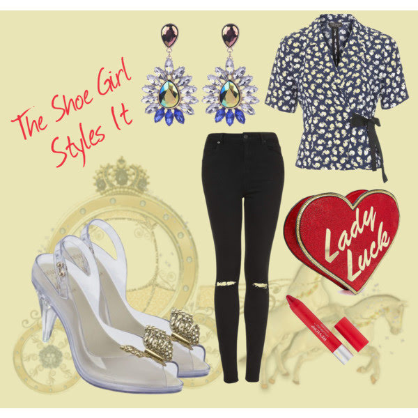 Casual high street outfit for Melissa Disney Cinderella Lady Dragon shoes Polyvore set of high street outfit for Melissa Disney Cinderella Lady Dragon shoes
