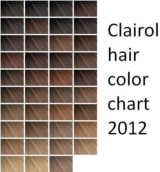Clairol Hair Dye Chart
