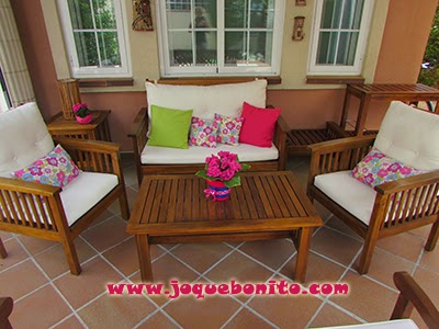 Cojines coloridos para el jardín