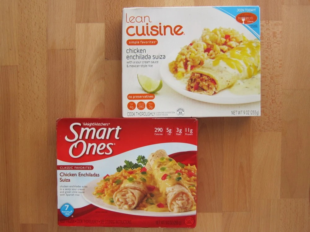 Frozen Friday Lean Cuisine vs. Smart Ones Chicken Enchilada Suiza