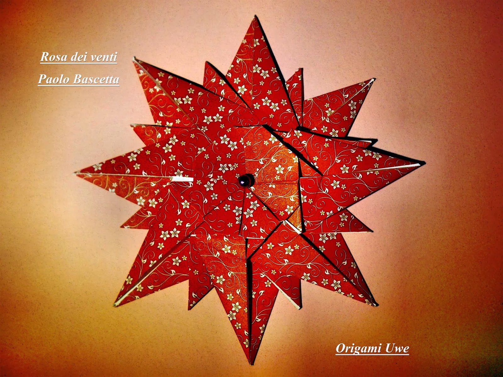 Origami, Fleurogami und Sterne Rosa dei venti