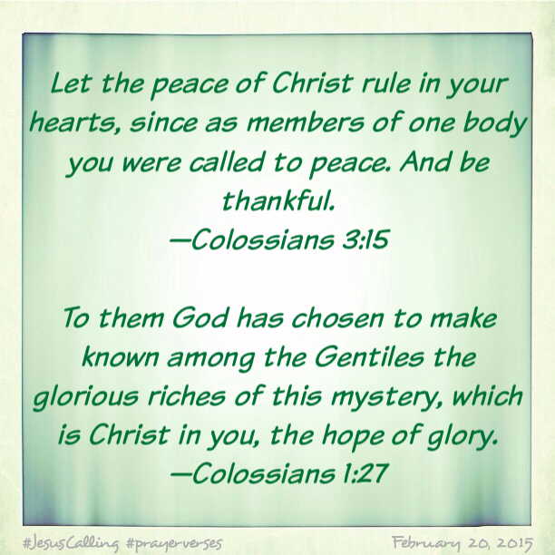 Bakers' Blessings Jesus Calling prayer February 20