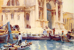 sargent singer john painting watercolor venice salute watercolors italy steps watercolours watercolour paintings venezia private cm paper artists maria santa