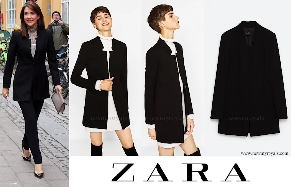 Princess Mary wore ZARA crepe frock coat