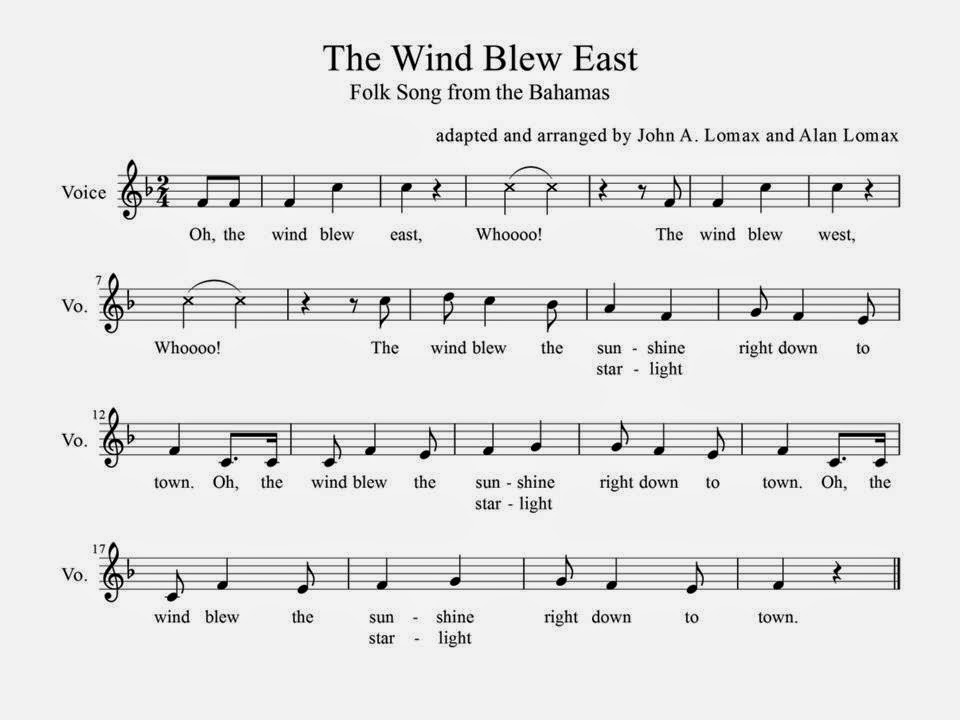 Music, Music, Music!: Oh, the Wind Blew East