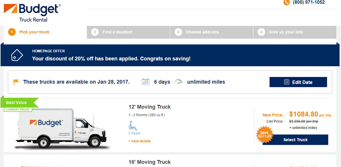 Budget Truck Rental Coupon Code 2017 August