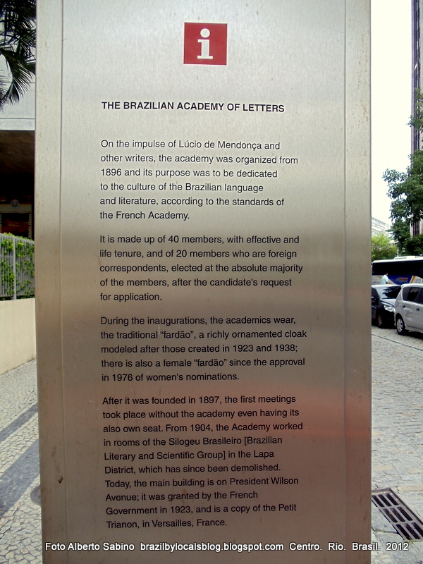 BRAZIL BY LOCALS: The Brazilian Academy of Letters. ABL. Rio de Janeiro.