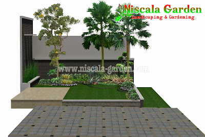 Desain Taman Tropis Modern