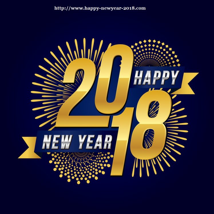 happy new year card 2018
