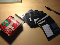 floppy disks and box from the last century