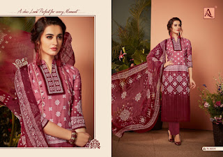 Alok Suits Sara Bandhani print Dress Material catalog
