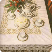 Mantel Rectangular con Flecos a Crochet Mantel Rectangular con Flecos a Crochet