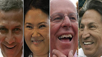 los cuatro más votados en Perú: Ollanta, Keiko, PP y cholo Toledo