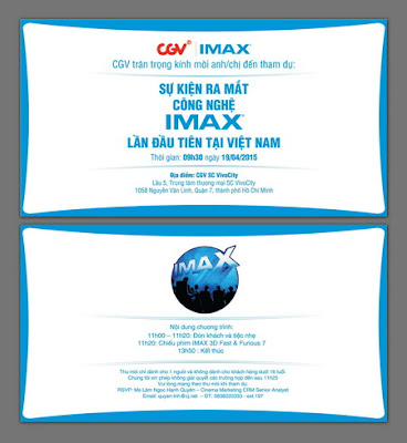 Tặng độc giả vé xem suất chiếu đầu tiên rạp chiếu phim IMAX