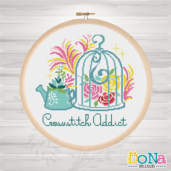 New Pattern Cross Stitch Addict Coupon Code NEWPATTERN DoNa Stitch