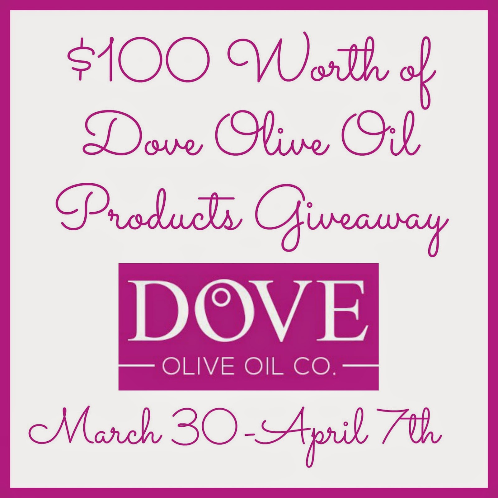 The Minister's Wife Dove Olive Oil Giveaway