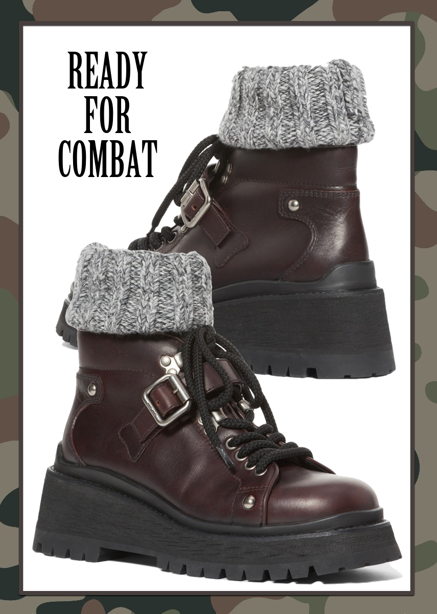 MIU MIU Sock Combat Boot