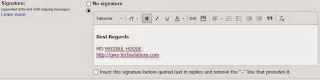 Created email signature