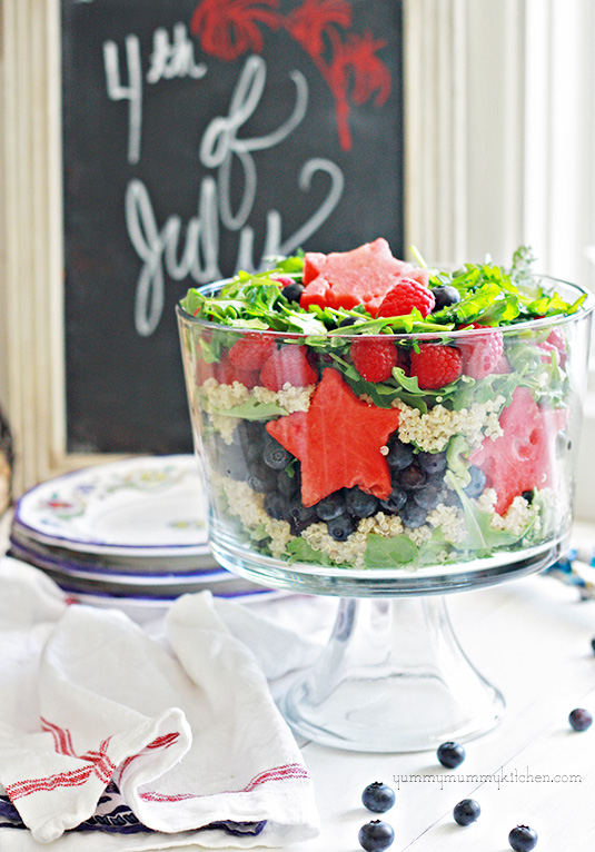 Red White and Blue Patriotic Salad Red White and Blue Patriotic Salad for 4th of July or Memorial Day