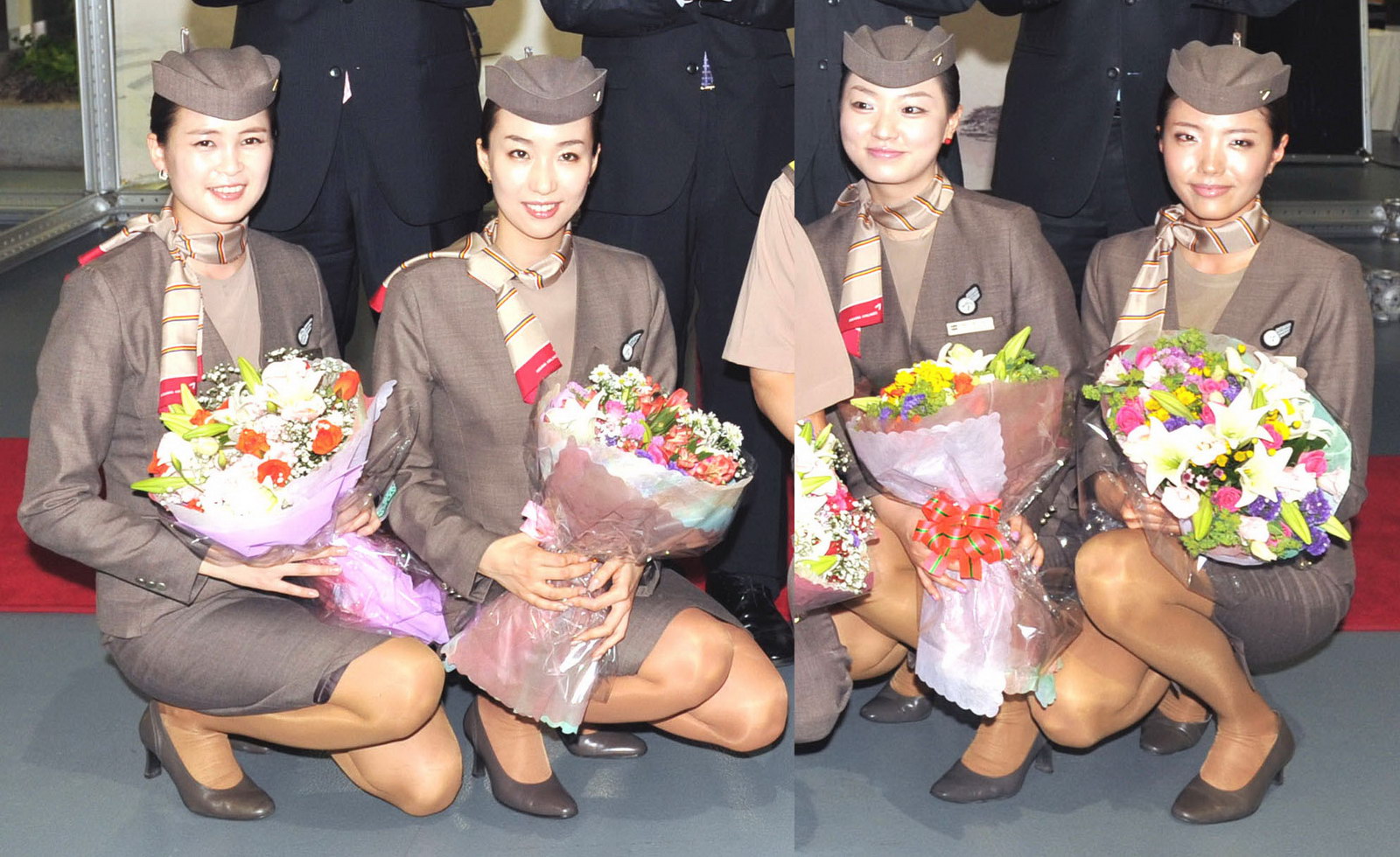 Joyful Moment With Asiana Flight Attendants ~ World Stewardess