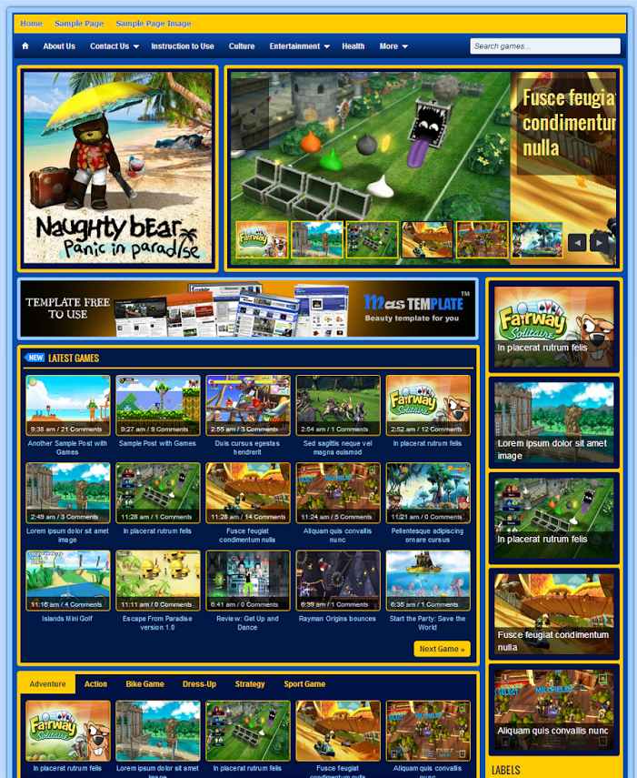 Template Johny Jogos - Theme Game cho Blogspot