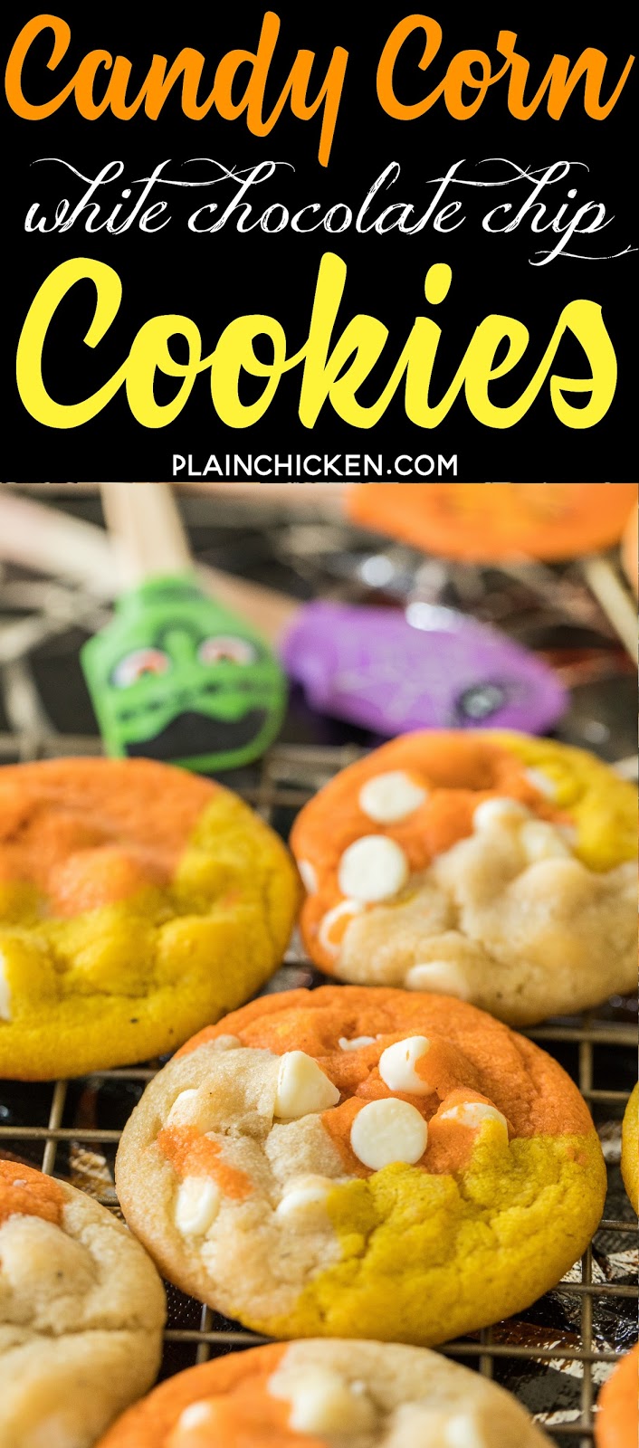Candy Corn White Chocolate Chip Cookies Plain Chicken®