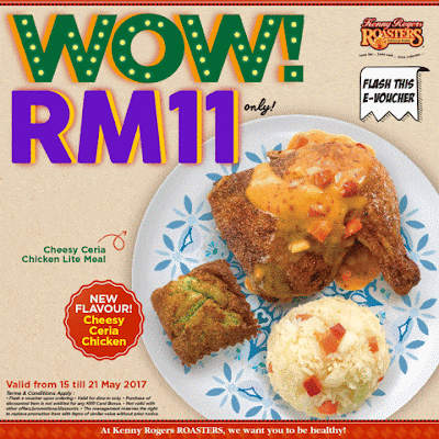 KRR Cheesy Ceria Chicken Lite Meal RM11 Discount Promo
