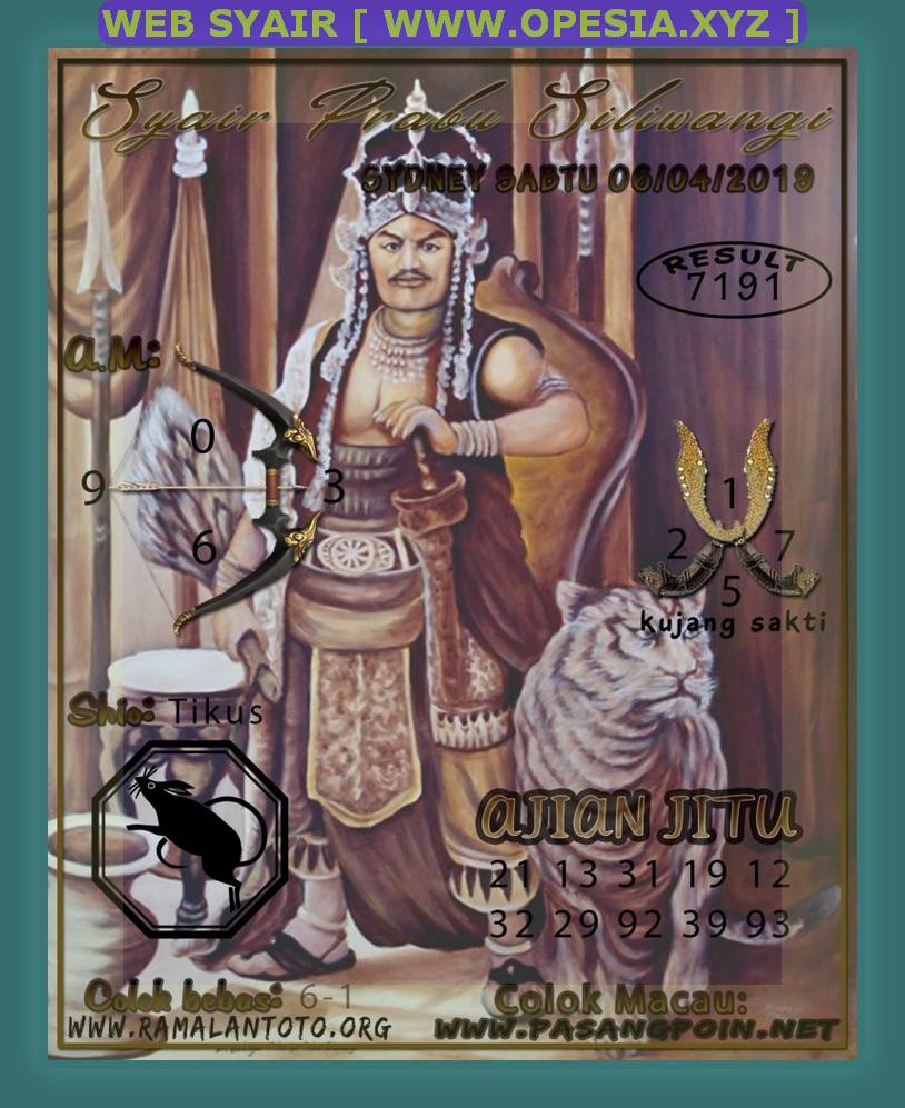 Kode syair sdy Sabtu 6 April 2019 GOsyair SEDIA KODE