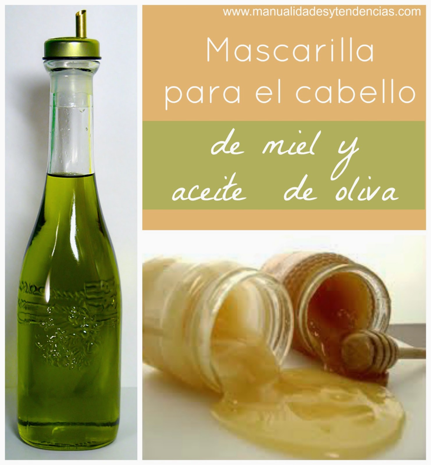 mascarilla para el pelo casera de miel y aceite de oliva