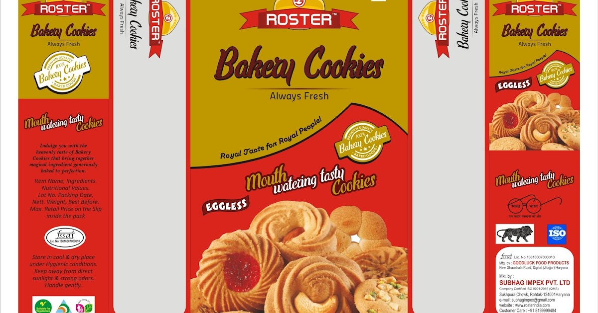 Aakash Design Studio Bakery Cookies Pouch Design by Aakash Design Studio